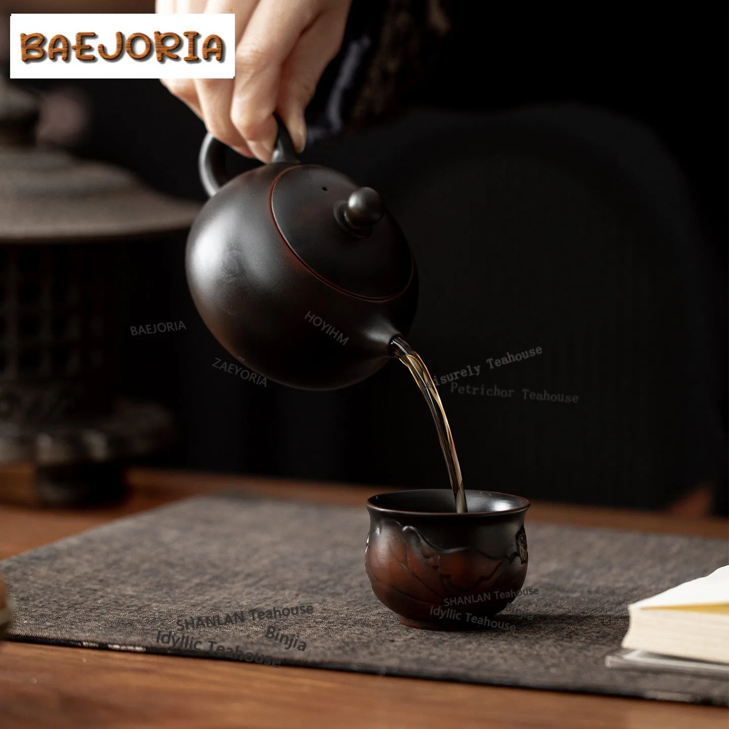 BAEJORIA 210ML Purple Pottery Xishi Teapot Creative Tea Infuser Pot Tea Maker Kettle With Ball Hole Tea Ceremony Accessorie Gift