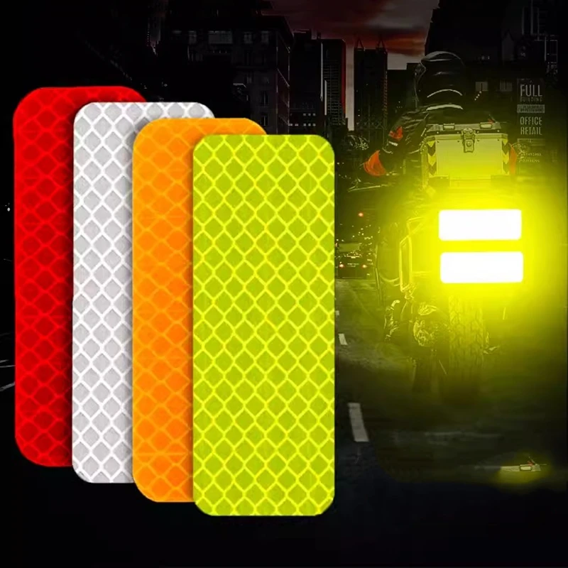 

10pcs Safety Warning Reflective Stickers Secure Reflective Car Bumper Reflective Stickers Reflective Arrow Sticker