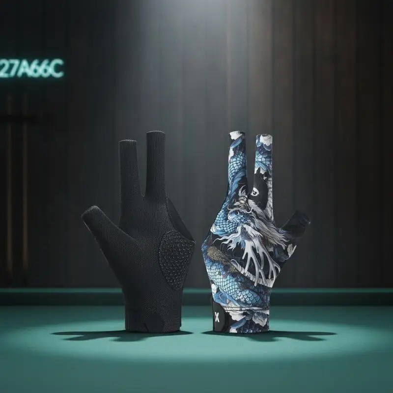 1 Stück Neuer Snooker-Queue-Handschuh für die linke Hand, atmungsaktiver Billard-Queue-Handschuh, 3-Finger-Billard-Handschuh für Herren, Zubehör – Detail 3