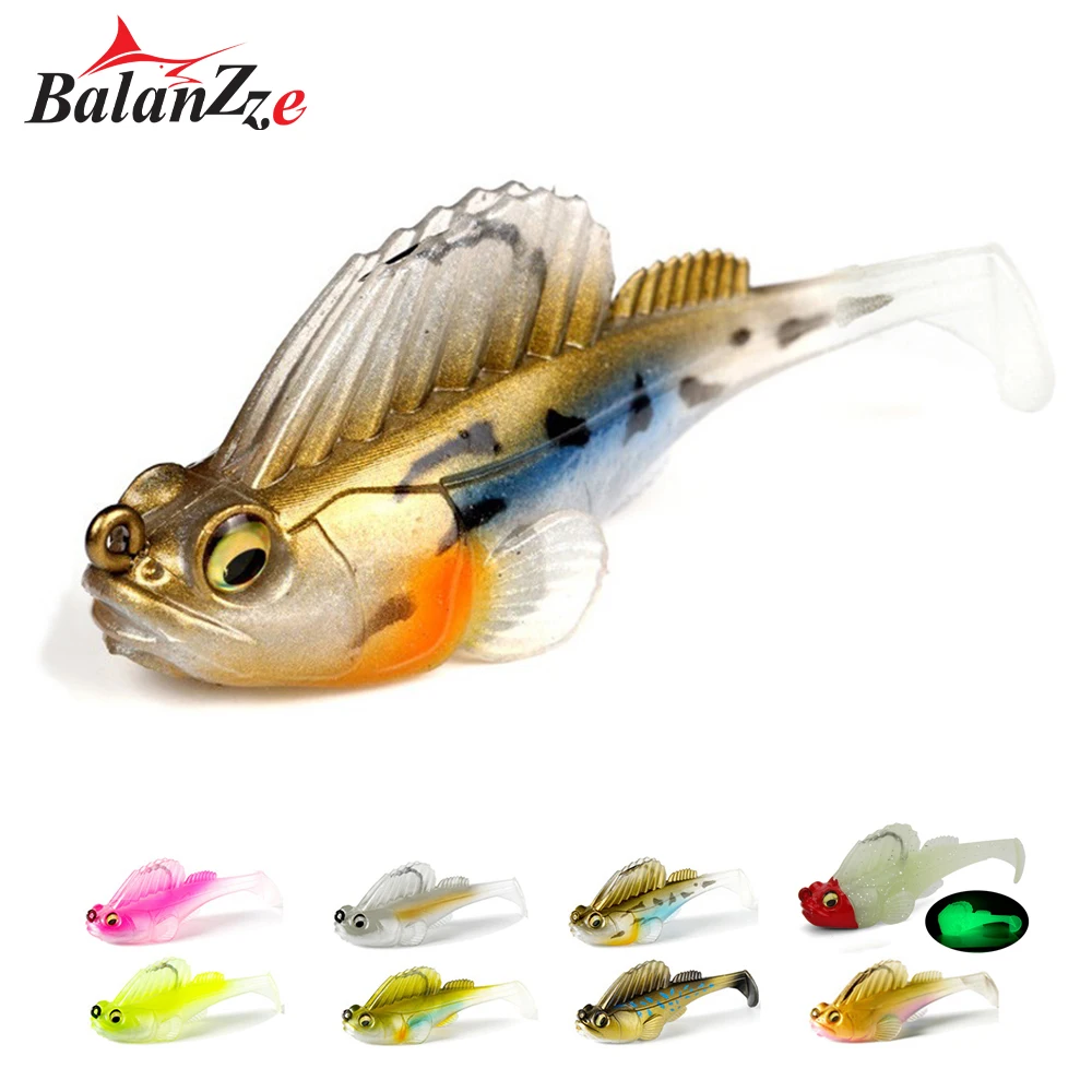 Balanzze Carp Fishing Lure Soft Bait 7g 10g 14g Mudskipper Dark Sleeper Swim Bait Shad Perch Swimbaits Wobblers Fishing Tackle