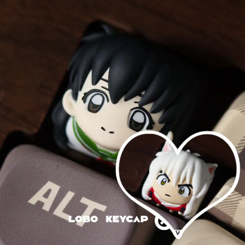 Inuyasha Kagome Higurashi Personalized Keycap Mechanical Keyboard Resin Customized Keycap PC Gaming Keyboard Accessories Gifts