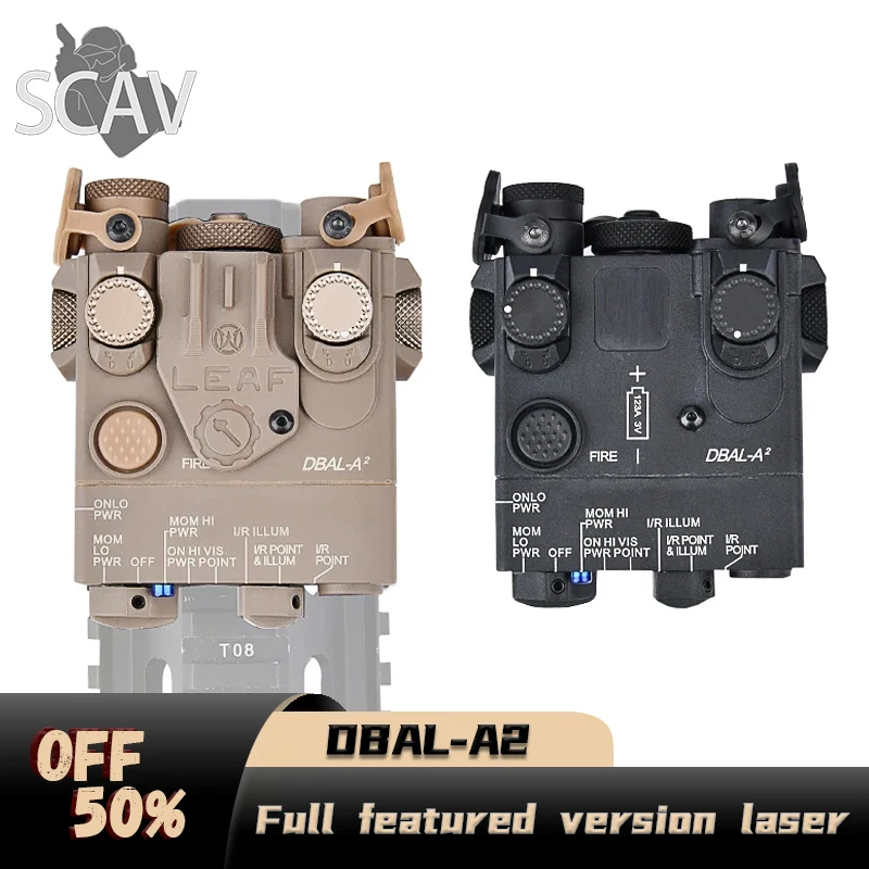 

WADSN DBAL A2 Dbal-a2 Full Function Version Red Green Blue IR Laser+Strobe Flashlight Light Point Zero Adjustment Fit 20mm Rail