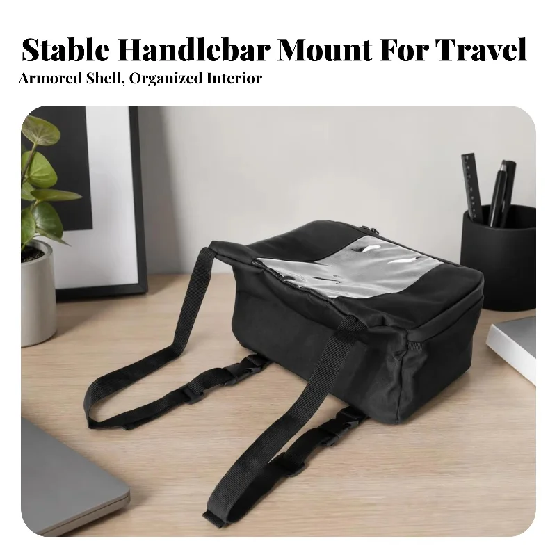 Waterproof Oxford Cloth Front Pouch Bag with Transparent Touchscreen Window for Motorcycle Electric Bike