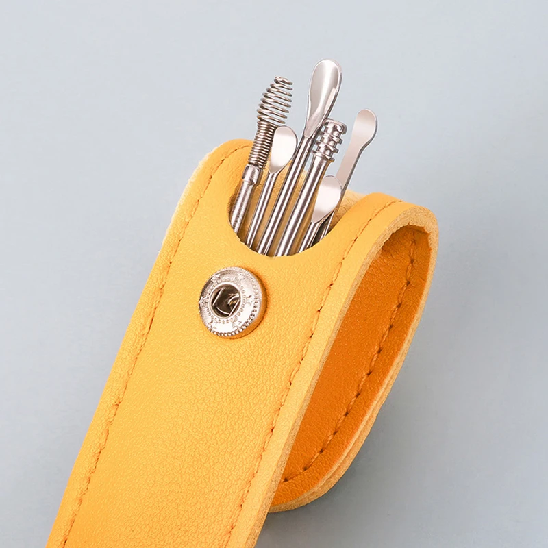 مجموعة منظف الأذن متعدد الألوان ، ملقطات الشمع ، مسكة الأذن ، مزيل الشمع ، مكعبات ، منظف ، عناية بالملعق ، تنظيف الأذن ، أدوات التجميل ، 6 طقم