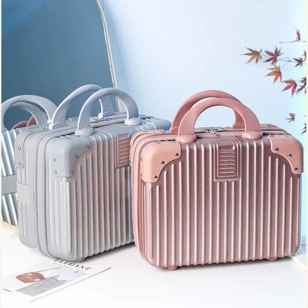 14 inch Mini Travel Suitcase Cosmetic Box Hand Luggage Organizer Makeup Case Small Password Box Boarding Case