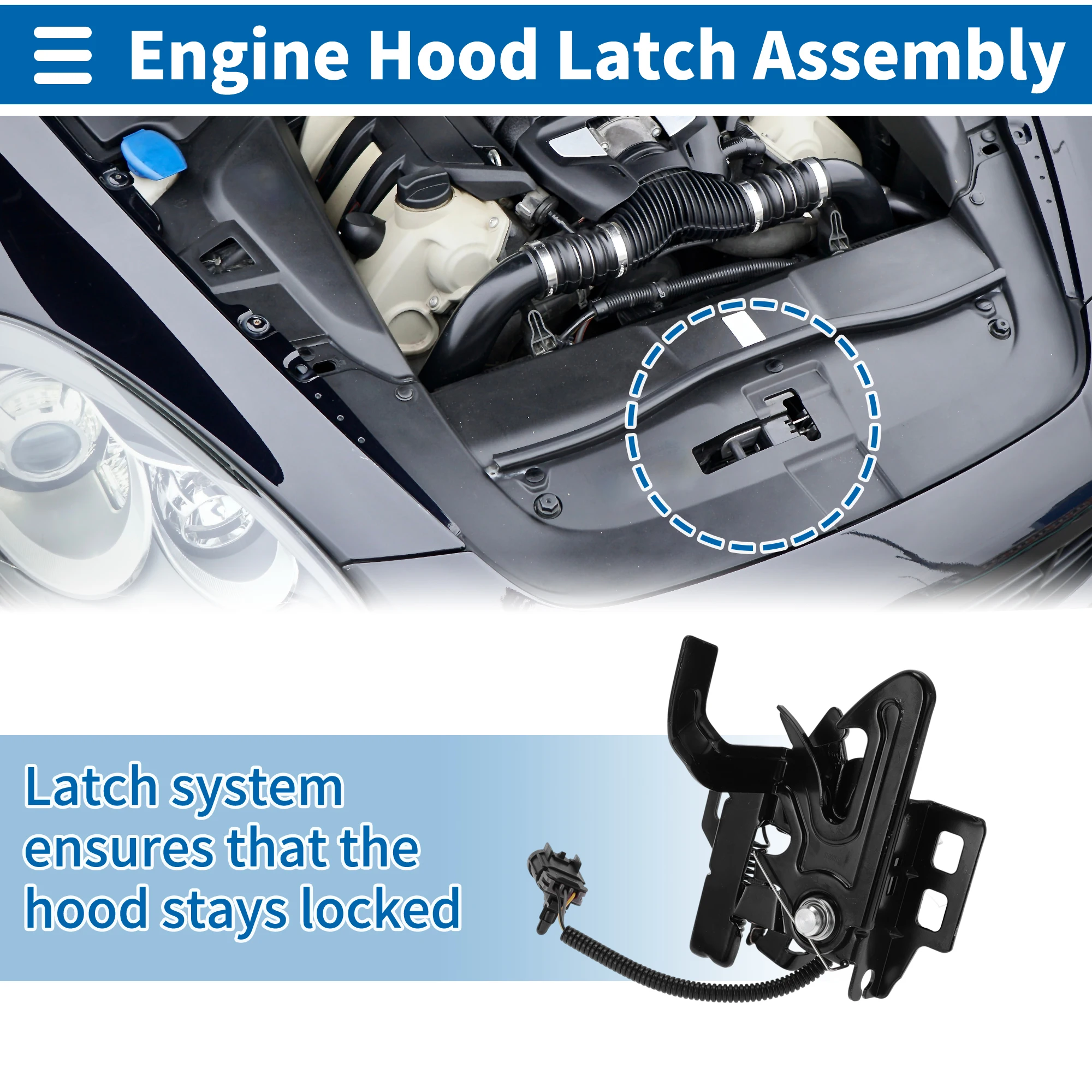 

UXCELL защелка капота в сборе для Chevrolet Malibu 2008-2012, выпуск замка защелки капота двигателя No 20772160/25933358