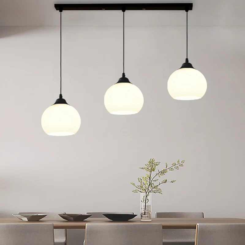 

American style Vintage three Light Pendant Hanging Ceiling Light, a living roomIndoor Modern Black Adjustable Pendant Lighting