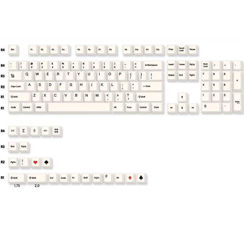 Teclas minimalistas PBT, teclas de perfil DYE-SUB MDA para teclado mecánico, teclas personalizadas de 126 teclas, 126 teclas