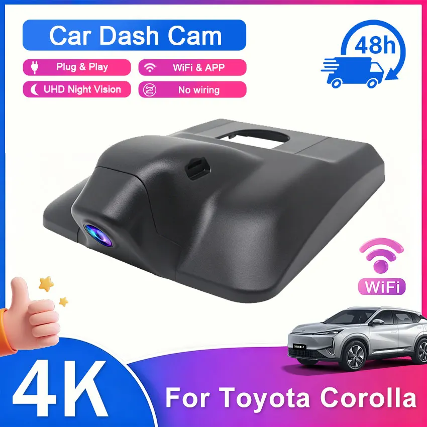Dedicated Dash Cam 4K For Toyota Corolla 2019 2020 2021 2022 2023 2024 2025 2026 Dash  WiFi & APP Night Vision DashCam