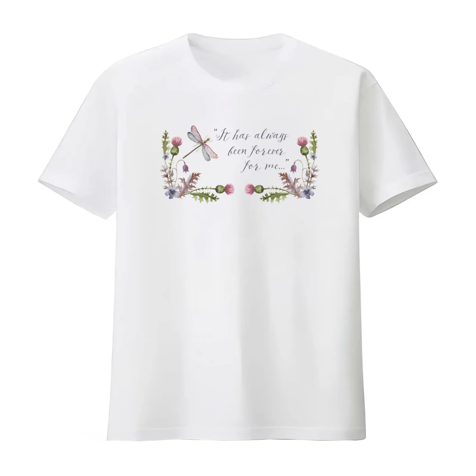 Always Forever Outlander T-Shirt Summer Casual Cotton Tee Oversized Streetwear Tops Vintage Graphic Print Unisex Men Women
