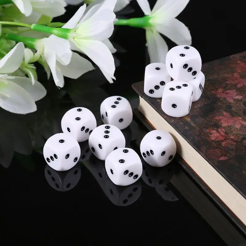 

Q84C 10Pcs 16mm D3 Six Sided Dices Beads For Dungeons & Dragon D&D RPG Poly Desktop f
