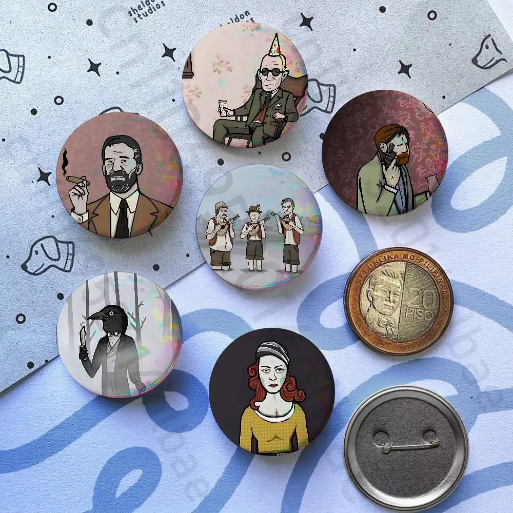 

Game R-Rusty Lake 58mm Icon Badge Handmade Tinplate Brooch for Backpack Clothes Chest Ornament Gifts