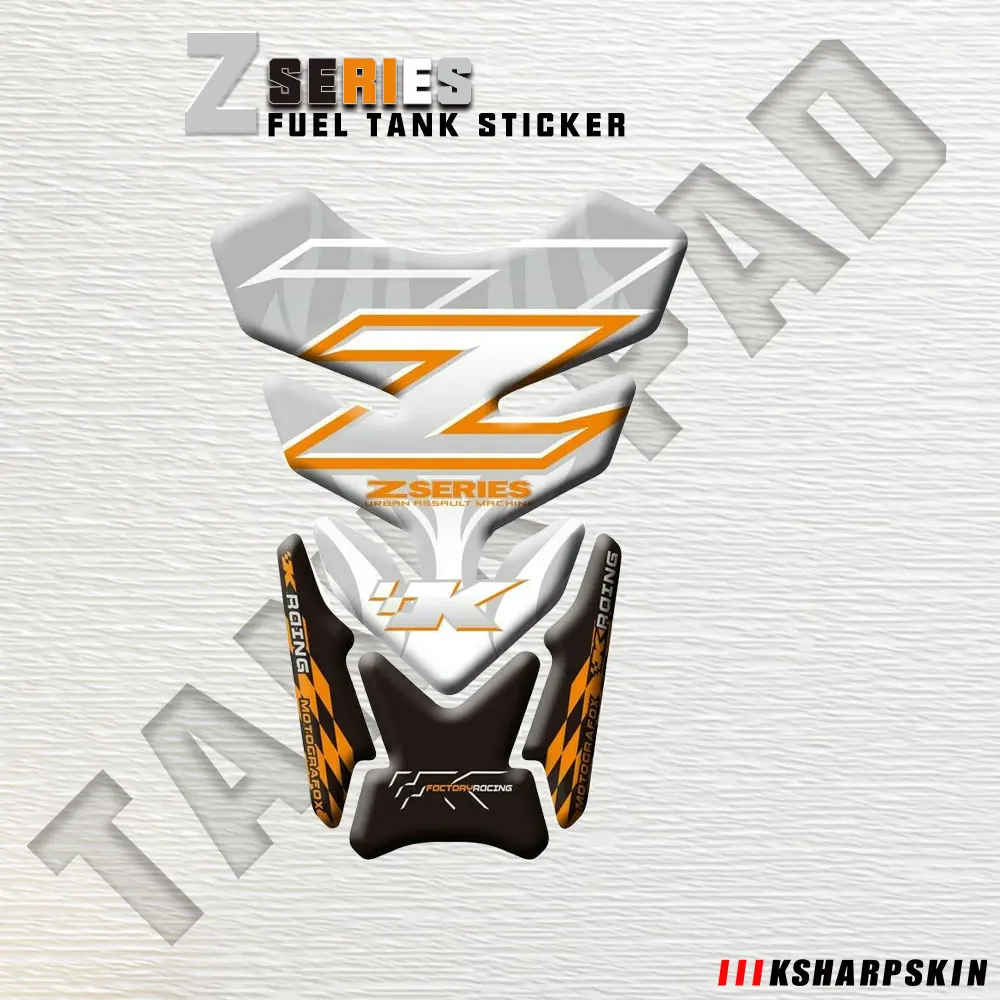 Motorcycle fuel tank pad logo modification protection 3D sticker suitable for Kawasaki Z Series Z750 / Z1000