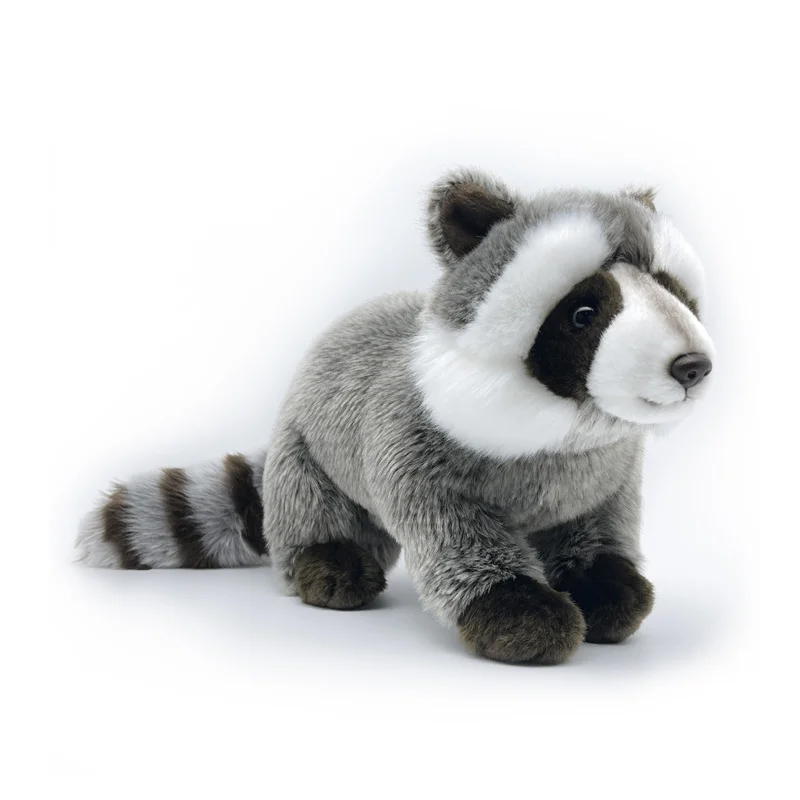 Realistic Raccoon High Fidelity Cute Plushie Procyon Lotor Plush Toys Lifelike Animals Simulation Stuffed Doll Kawai Toy Gifts