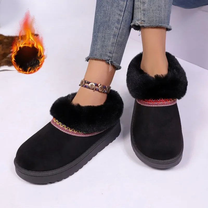 

2026 New Winter Plush Slip-On Cotton Shoes Fully Enclosed Heel Cotton Slippers for Men & Women Warm Indoor Outdoor House Shoes