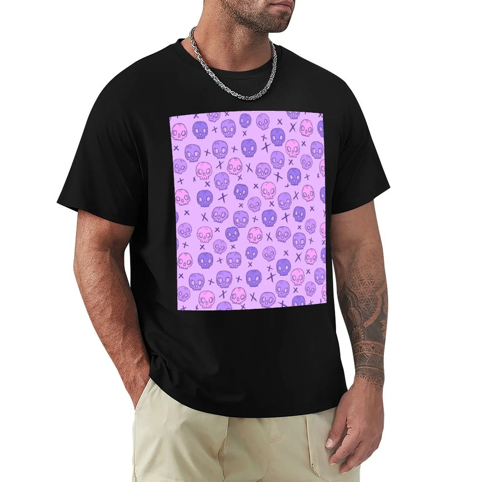 

Retro skulls and crosses T-Shirt Blouse boys animal print oversizeds mens t shirts top quality