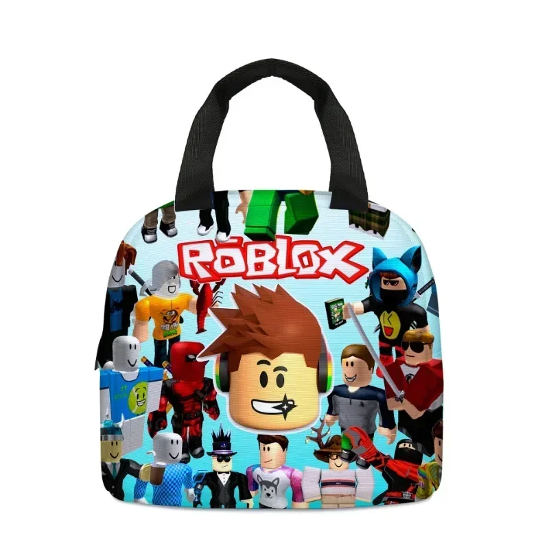 مجموعة حقائب ظهر للأطفال R-Roblox 3 في 1 حقيبة كتب مدرسية للطلاب + حقيبة كتف + مقلمة حقيبة نهارية للسفر مقاومة للماء للمراهقين