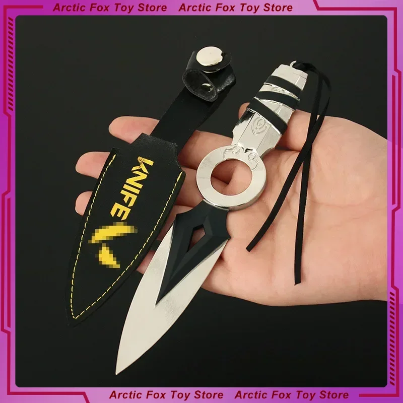 Valorant JETT Kunai Jogo Periférico Metal Chaveiro, Action Figure, Arma Corpo a Corpo, Faca Borboleta, Brinquedos de Liga para Meninos, Presente para Crianças, 17cm