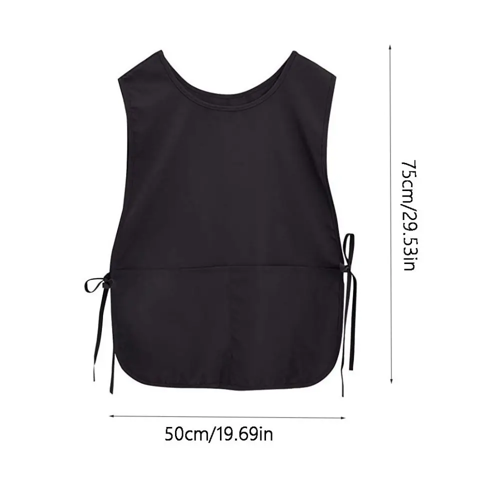 أداة تنظيف موحدة سترة مريلة بوليستر مع جيب لتصفيف الشعر عباءة بلون سادة قميص إعلاني مريح للنساء #6