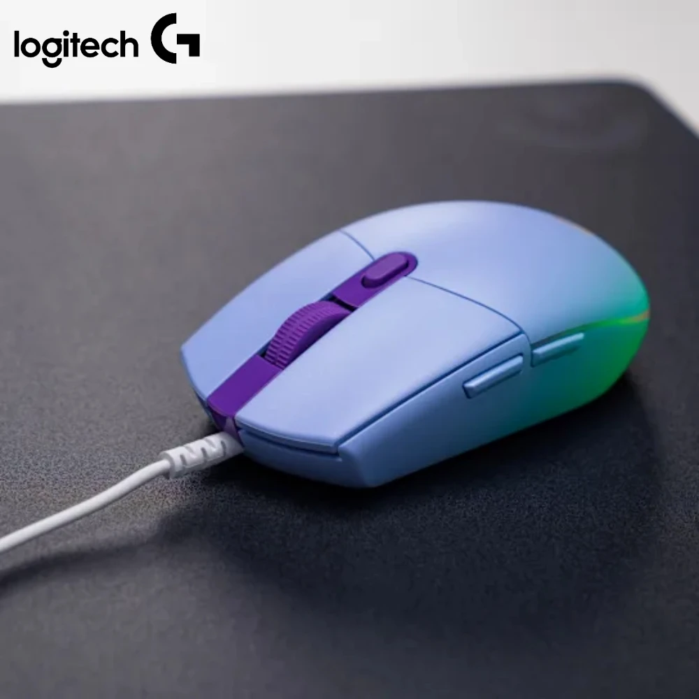 لوجيتك G102 LIGHTSYNC RGB ماوس ألعاب سلكي 8000 ديسيبل متوحد الخواص 6 أزرار قابلة للبرمجة لأجهزة الكمبيوتر المحمول لألعاب LOL FPS