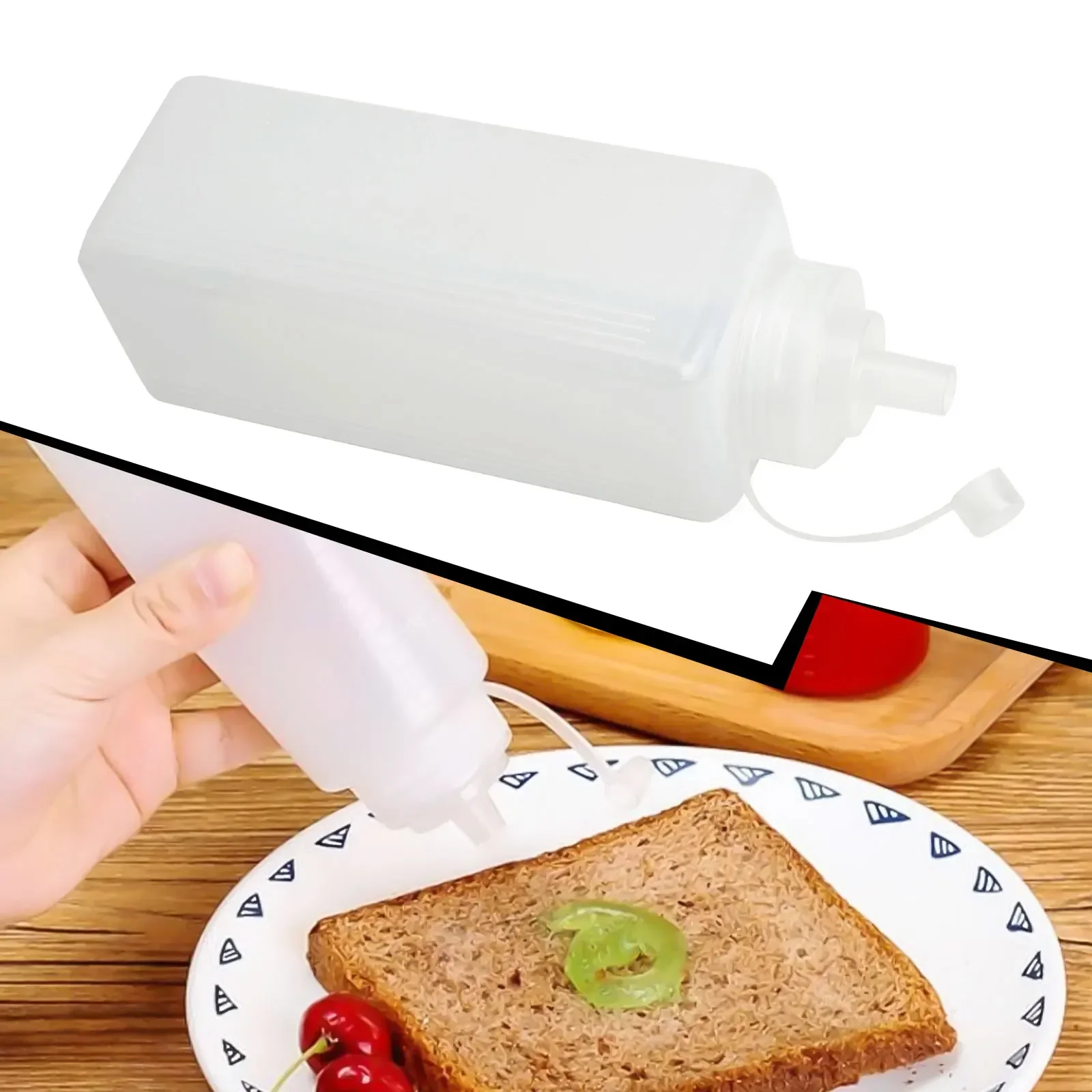 800/1000ML Squeeze Sauce Bottle Squirt Bottle Dressing Bottle Dustproof Food Dispenser Kitchen Tools Small Diameter