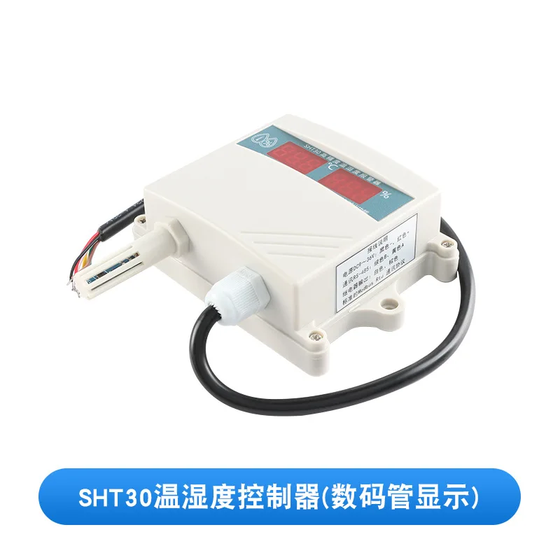 

SHT30 temperature and humidity control alarm transmitter RS485 serial Modbus communication protocol with relay switch