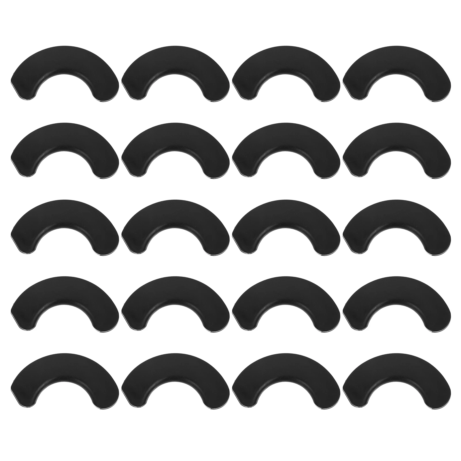 

20pcs Dumbbell Holder Shockproof Pad Fitness Equipment Protection Gym Supplies Black Color Shape Cushion Long Lasting