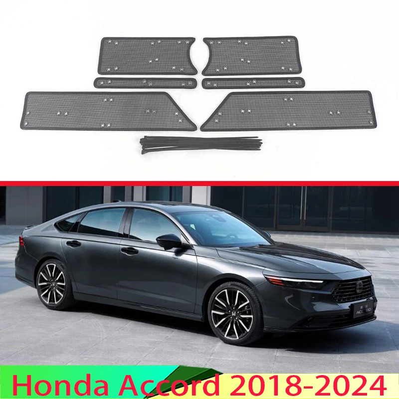 

Middle Screening Mesh Front Grille Mesh For Honda Accord 2018-2024 Front Grille Net Cover Stainless steel Car Accessories
