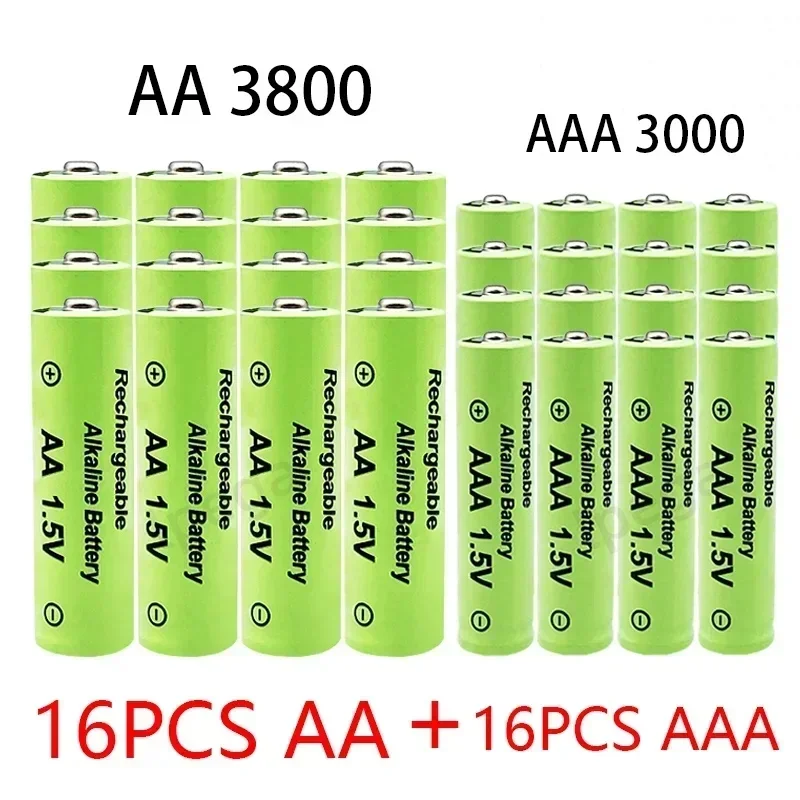 1.5V AA + AAA NI MH Non Rechargeable AA Battery AAA Alkaline lpega3800-3000mah For Torch Toys Clock MP3 Replace Ni-Mh Battery