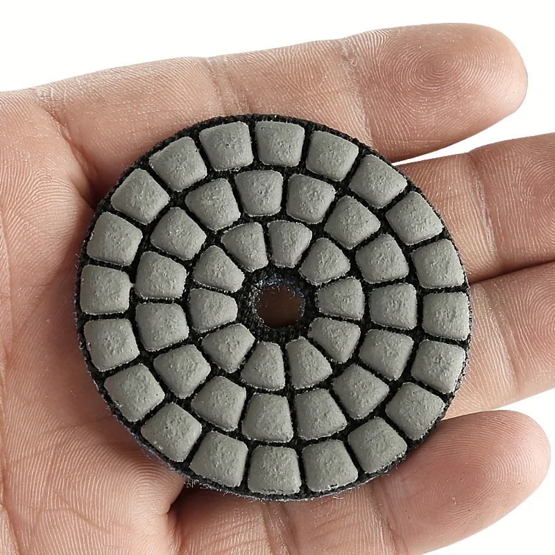 7 قطع من وسادات تلميع الماس مقاس 2 بوصة مع محول M14 - وسادات طحن الحجر الجاف من الدرجة الاحترافية للرخام والجرانيت والتيرازو