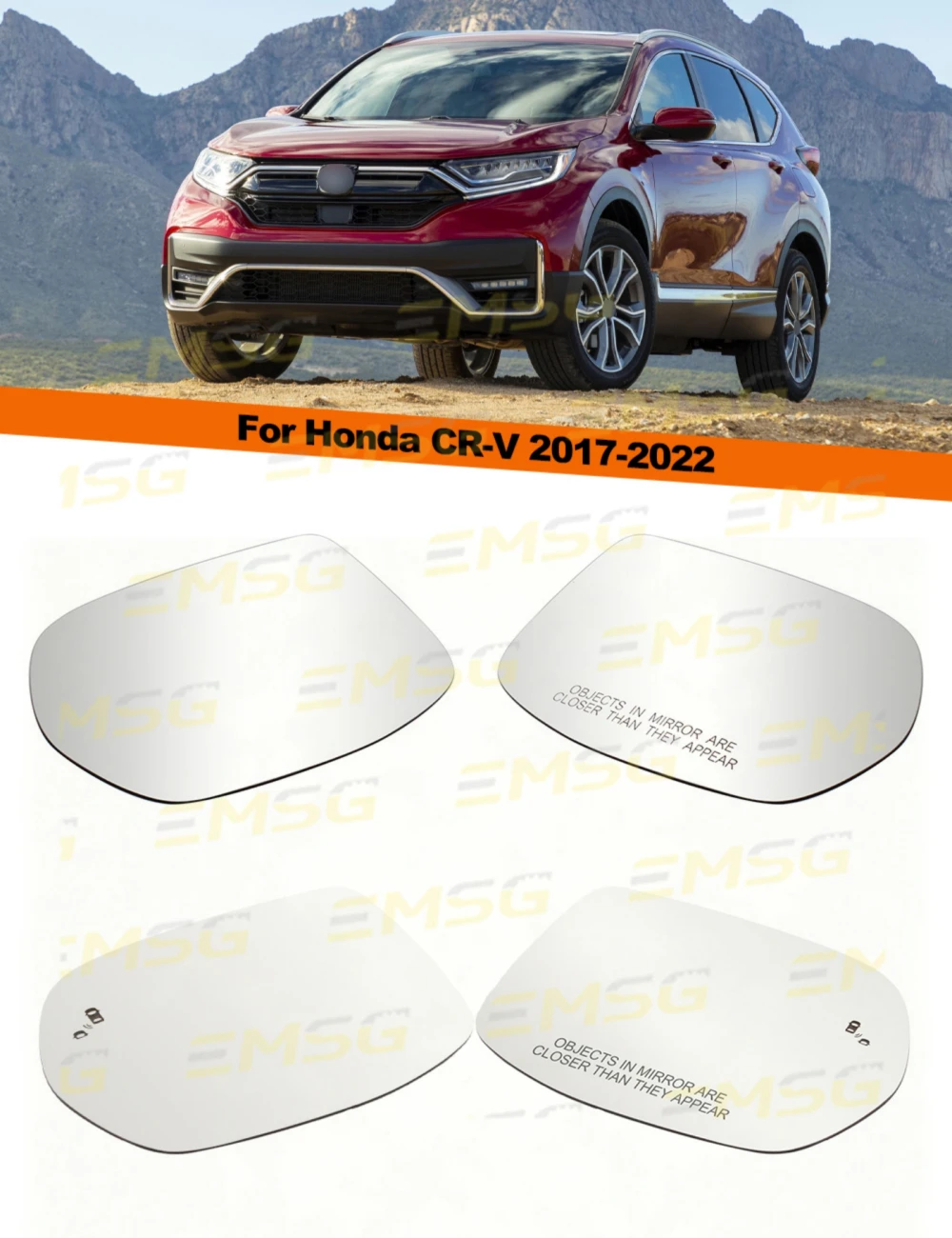 Rearview Mirror Glass For Honda CR‑V CRV 2017 2018 2019 2020 2021 2022 Car Accessories Door Side Lens Multi Spec 76203T0AA01