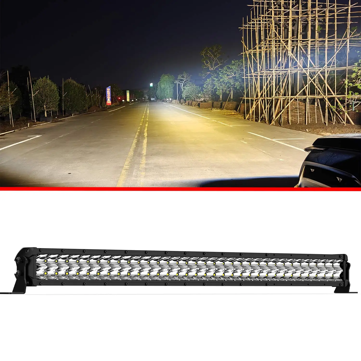 

YBYZ 42" 270W LED work Light Bar White/Amber Hi/Lo Beam Design Driving Fog Light long range 4x4 off road headlight for ATV UTV