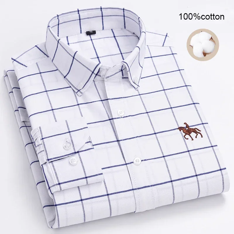 Qi Xiu Cai Herren Oxford Hemd 5