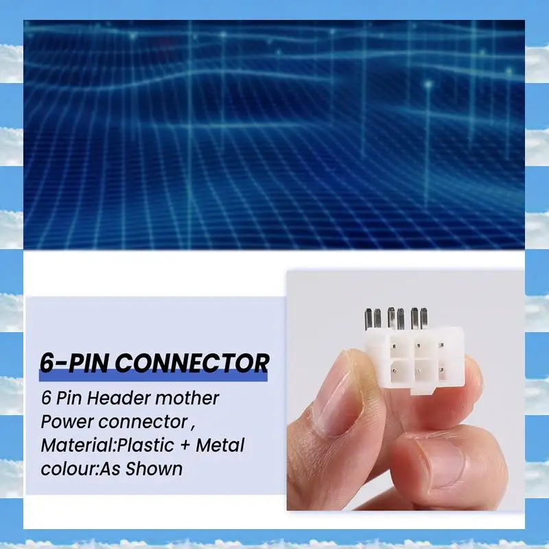 

A11I 50Pcs 6-Pin Connector Power Connector Looper For Asic Miner Antminer S9 S9K S9J L3 DR3 T9 Z11 Z9 B7 X3 A4 A9 M3 Z1PRO