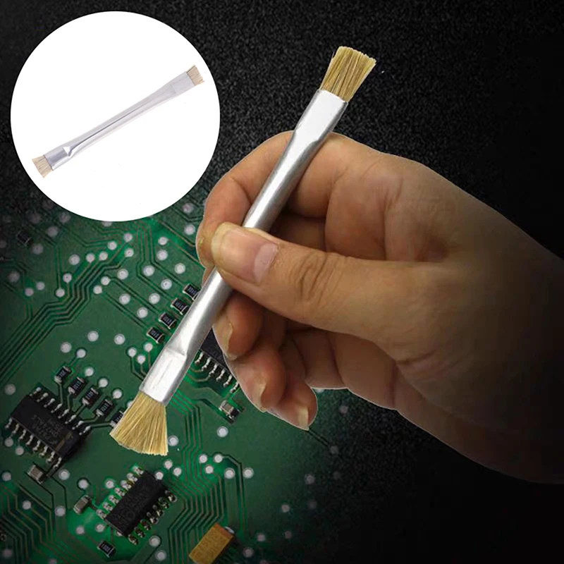 

Anti-static Double-head Bristle Brush For Phone Motherboard IC PCB Cleaning Dust Removal Cleaning Brush Electronic Repair Tools