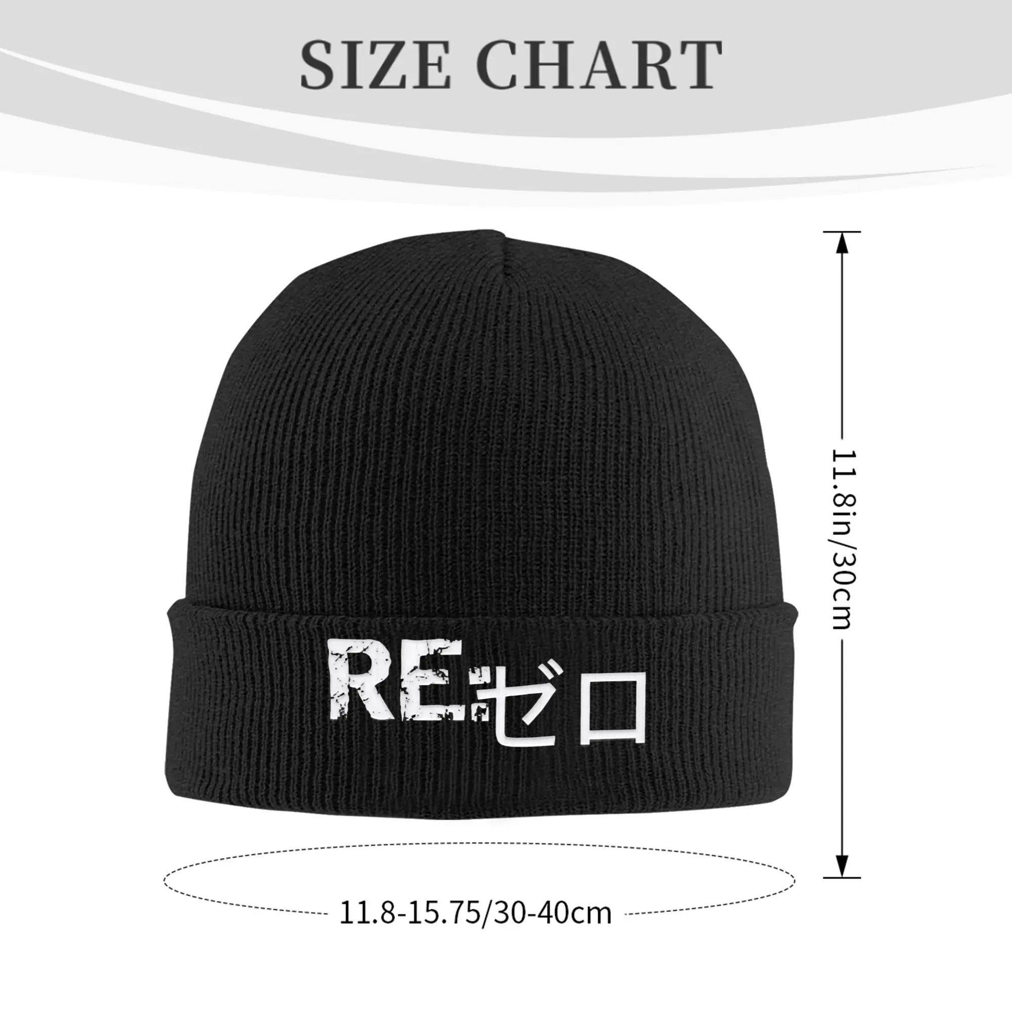 Re:ZERO Starting Life in Another world Warm Winter Rib Knit Cuffed Beanie For Men Women Knitted Caps  Bonnet Knit Hat
