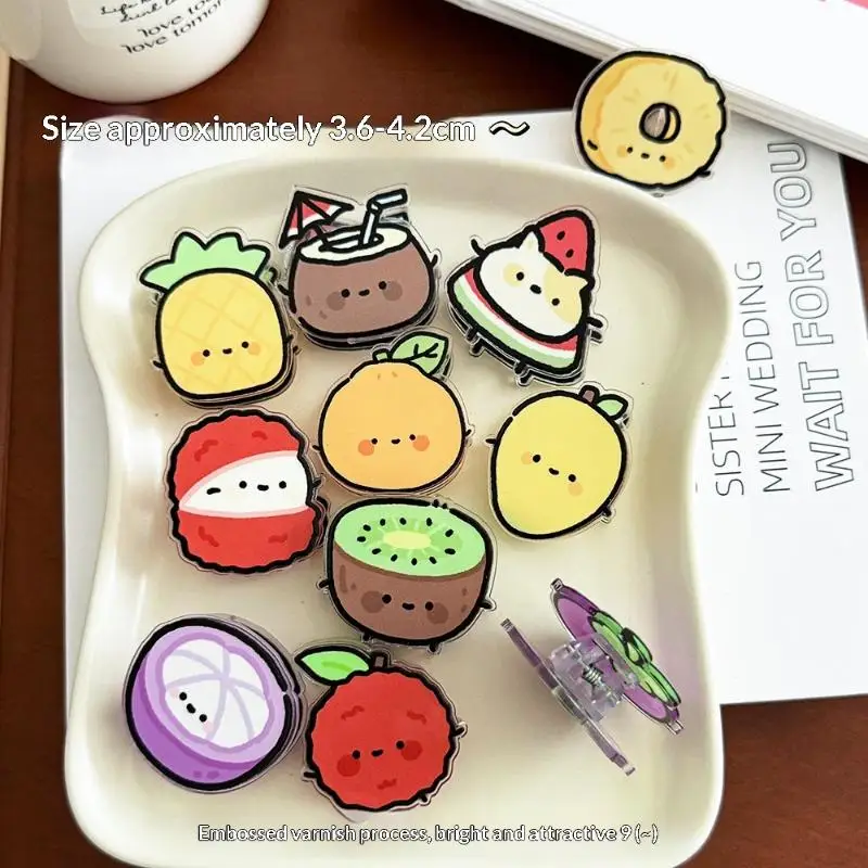 Fruit Cartoon Snack Sealing Clip  with PP Material Fun Decorative Clips for Food Bag Gifts and Office Notes