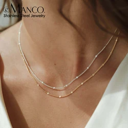 eManco Stainless Steel Minimalist Snake Chain Necklace  Women's Dainty Chic Jewelry 48-Hour Shipping Factory Direct Sales