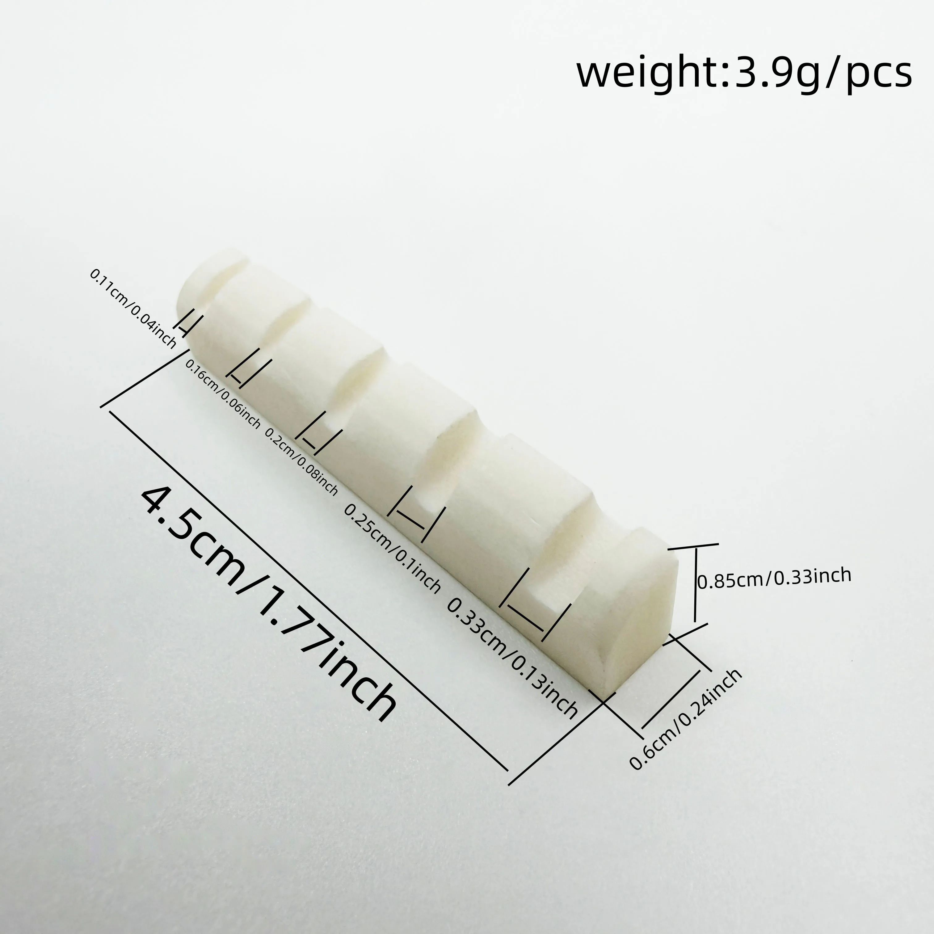 Wholesale Electric Bass Guitar Nut Ox Bone 42*6*8.5MM Left/Right Hand 4/5 Strings Electric Bass Guitar Nut view 6