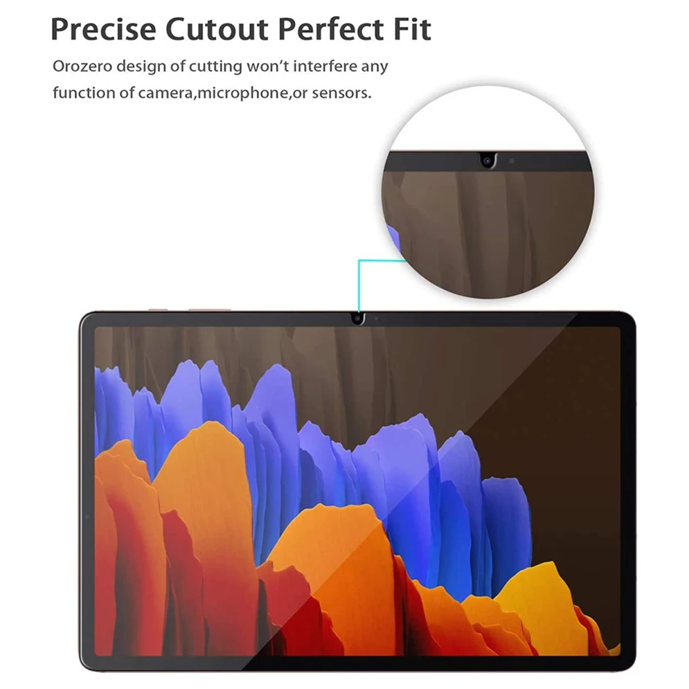 3Pcs 9H Screen Protector for Samsung Galaxy Tab S7 FE T730/T736 Tempered Glass Film Screen Protector For S7 S8 Plus T970 X800