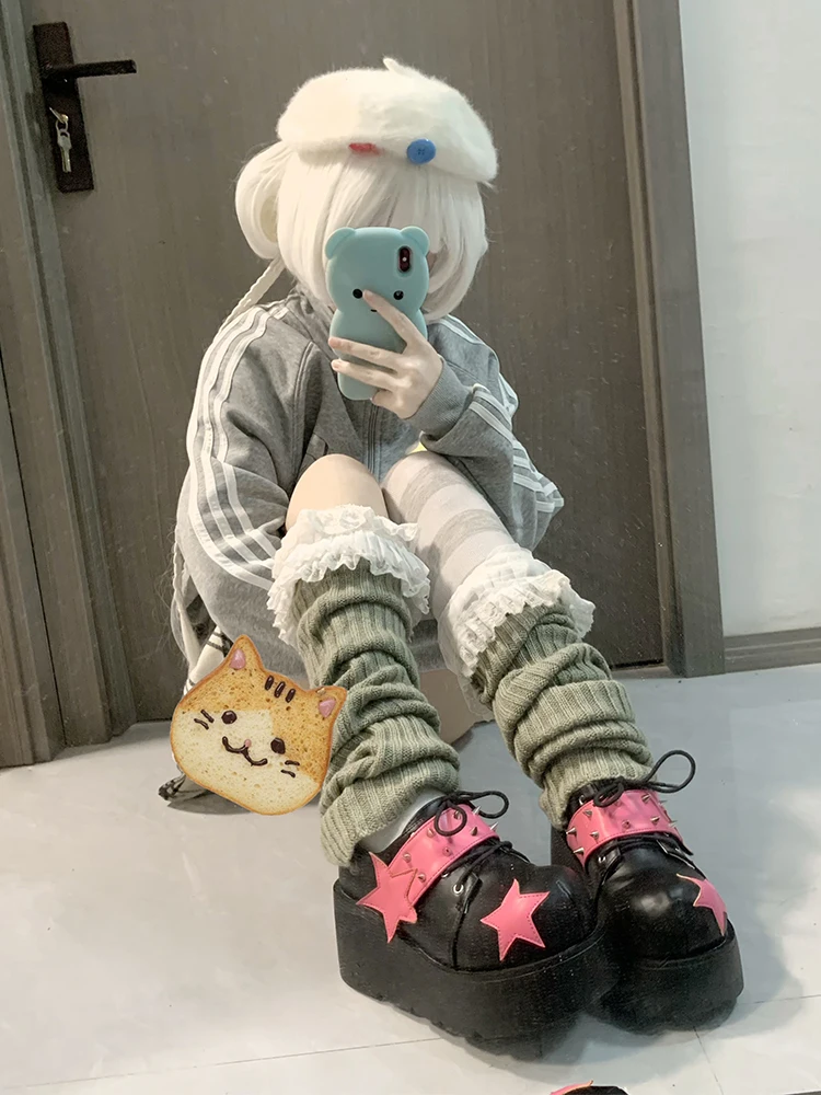 달콤한 로리타 티 파티 가죽 신발 여성 귀여운 일본 부드러운 소녀 Jk 유니폼 싱글 신발 학생 캠퍼스 신발