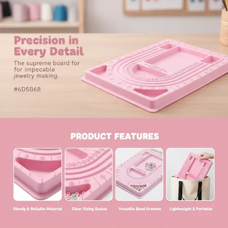 Colorful Bead Board Tray Measuring Tools For Bracelet Necklace Beading Accessories Crafts DIY Jewelry Making Supplies