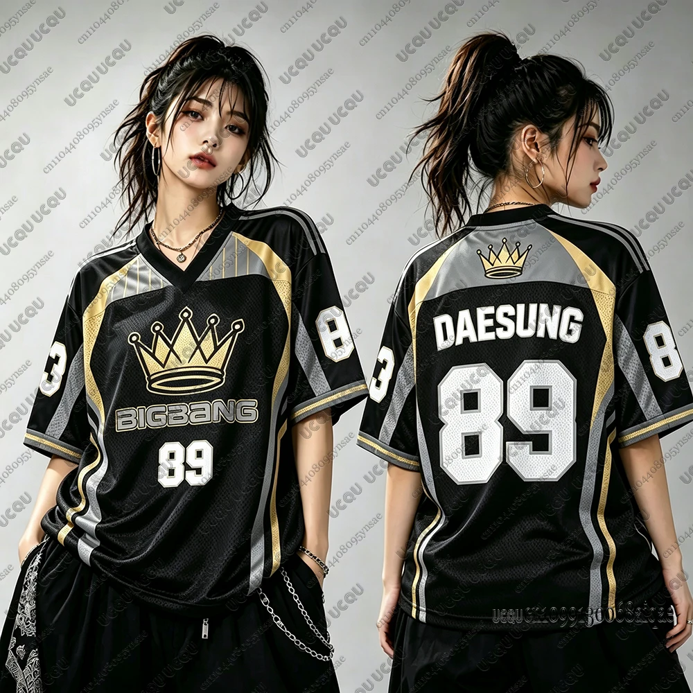 Bigbang 26-27 World Tour Konzert-Fußballtrikots für Damen und Herren, Bigbang-Fanartikel, Y2K Oversized Streetwear für Paare – Detail 5