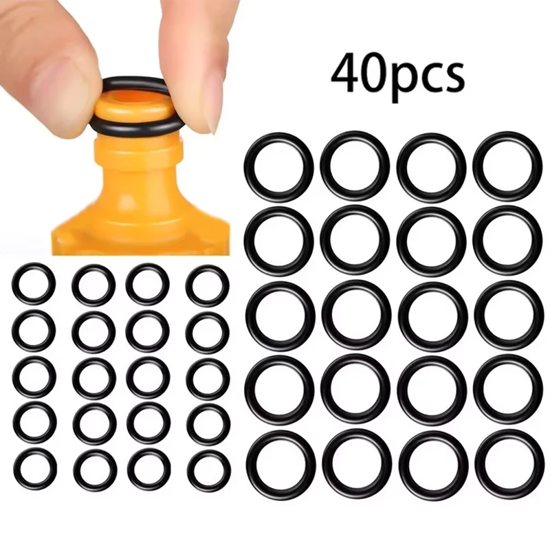 40pcs O Ring For High Pressure Washer Quick Disconnect Fitting Gasket Washer Seal O Ring Rubber Set