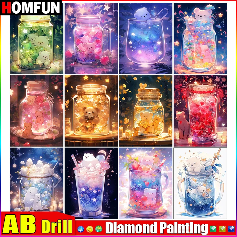 HOMFUN AB Fai da te Pittura diamante 5d \