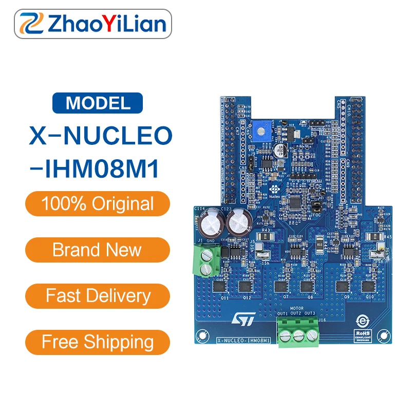Voor X-NUCLEO-IHM08M1 STM32 Nucleo BLDC PMSM Motor Driver Uitbreidingsbord 15A Driefasige FOC Controle Ontwikkelingsbord