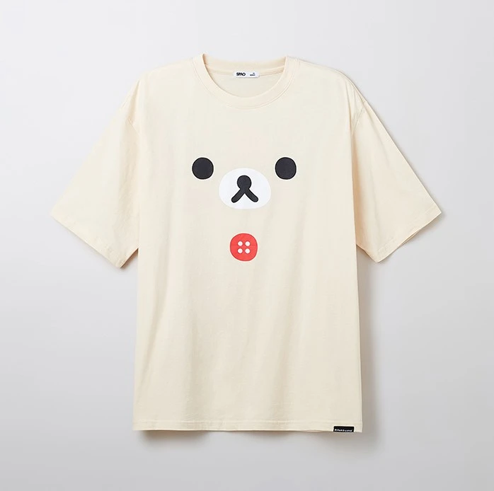 Camiseta Redonda Extra Grande de la Serie Limitada Rilakkuma Relaxation Bear 2026, Ropa Urbana de Verano de Algodón para Hombre y Mujer