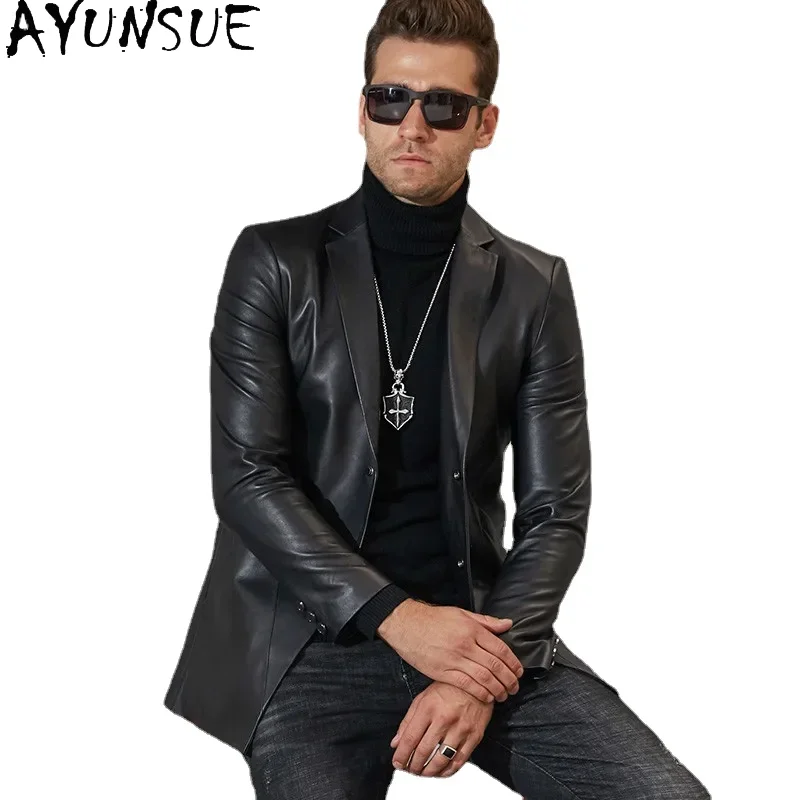 

AYUNSUE Genuine Leather Jacket Men Suit Korean Men's Clothing Sheepskin Jackets Autumn Coat Male Windbreaker Ropa Hombre LXR548