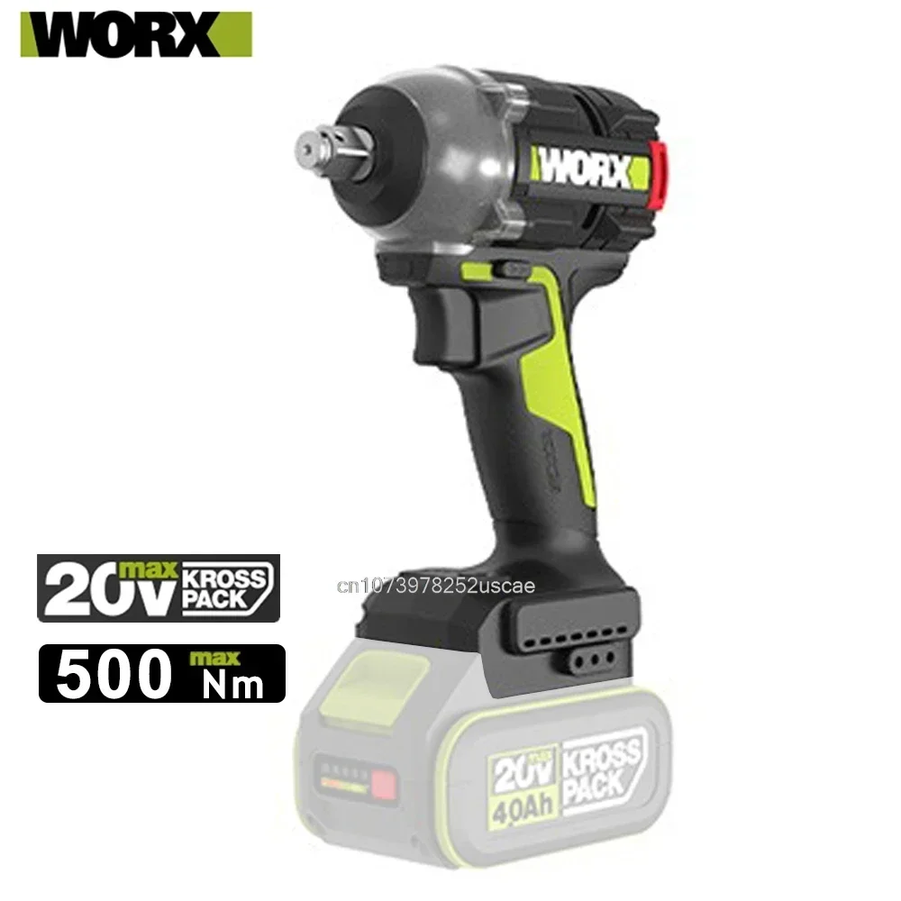 WORX WU289 500Nm 3000rpm 3200ipm Cordless Impact Wrench Brushless Motor Share 20V Green Battery [Non Battery and Charger]