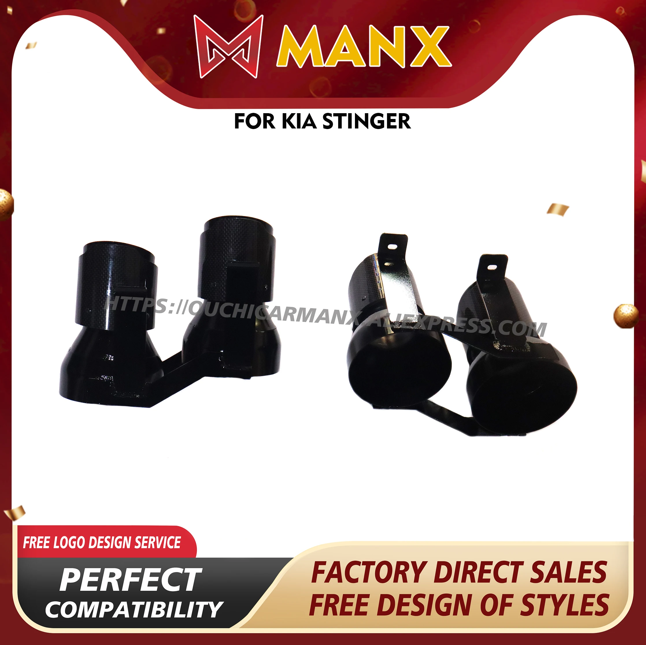 

MANX for Kia Stinger Exhaust system Tips Increased power High quality